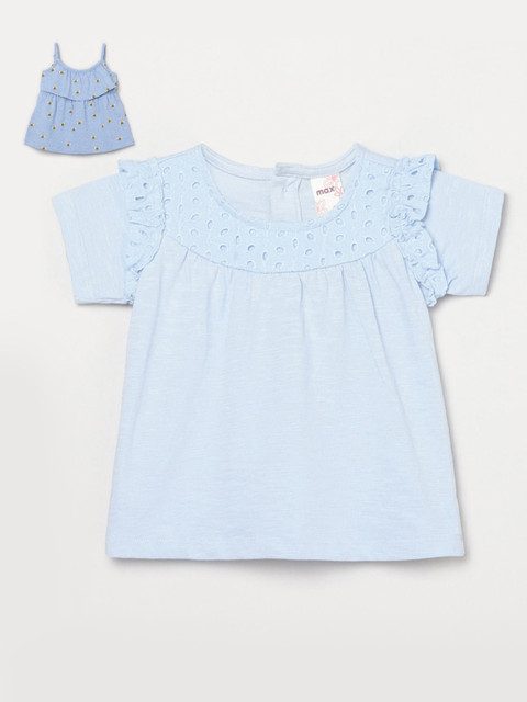 

max Girls Blue Regular Tops