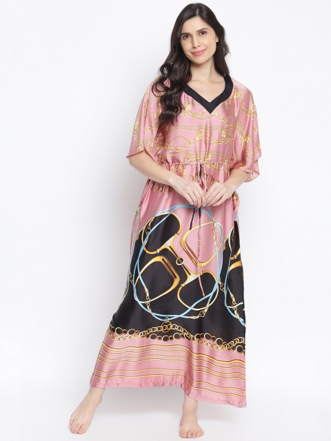 

Organza Rose Gold Printed Maxi Nightdress