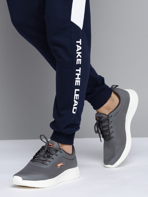 

Slazenger Men Charcoal Grey Woven Design Running Shoes