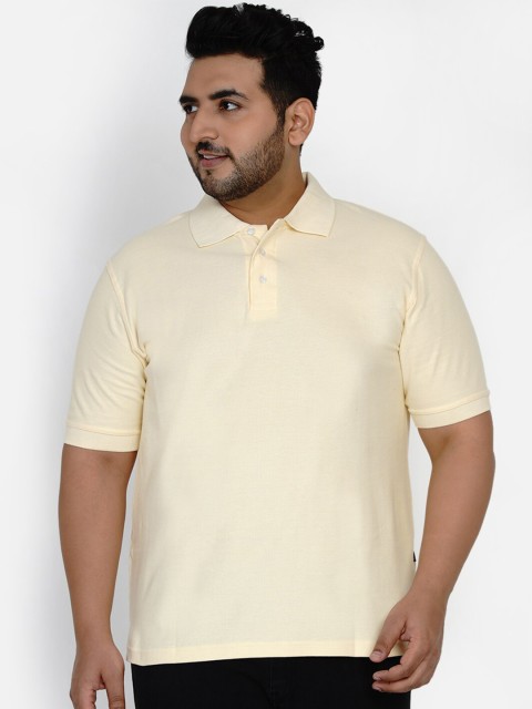 

Santonio Men Yellow Polo Collar T-shirt