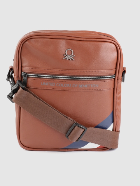 

United Colors of Benetton Unisex Tan Brown Solid Messenger Bag