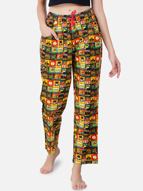 

Smugglerz Women Multi Retro Comic Printed Pyjamas