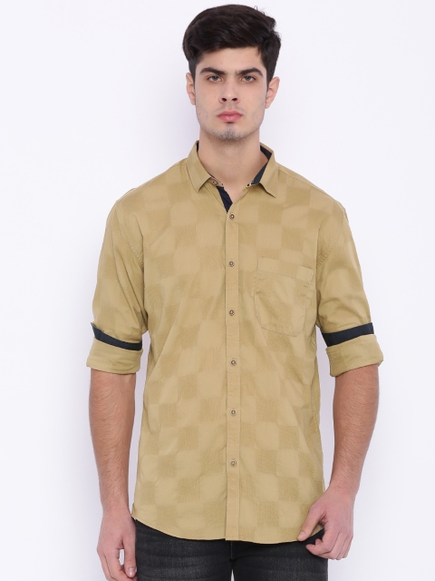 

British Club Men Khaki Casual Shirt
