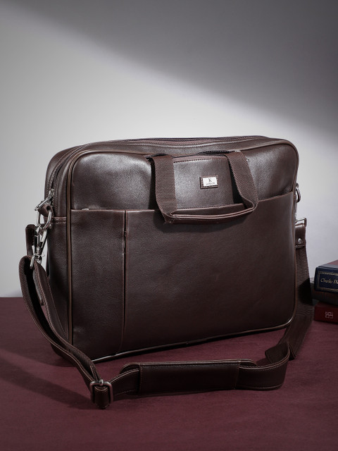 

K London Unisex Brown PU Laptop Bag