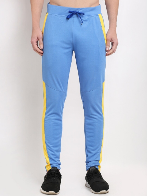 

NEUDIS Men Blue Solid Slim Fit Track Pant With Side Stripe