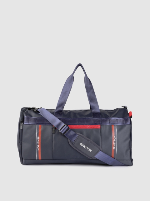 

United Colors of Benetton Unisex Navy Blue Solid Duffel Bag - 43.9 Litres