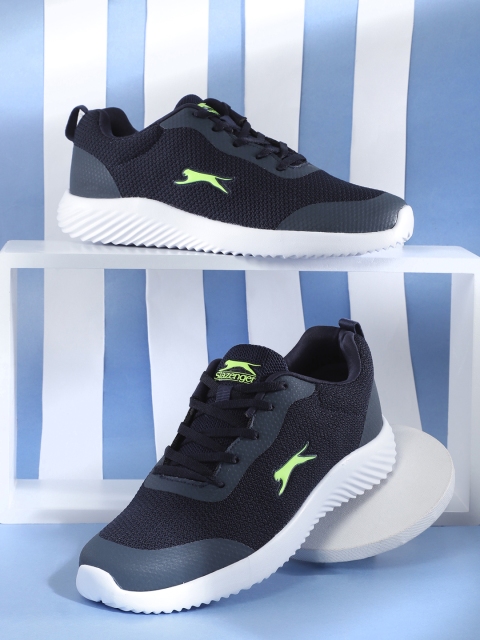 

Slazenger Men Navy Blue Woven Design Running Shoes