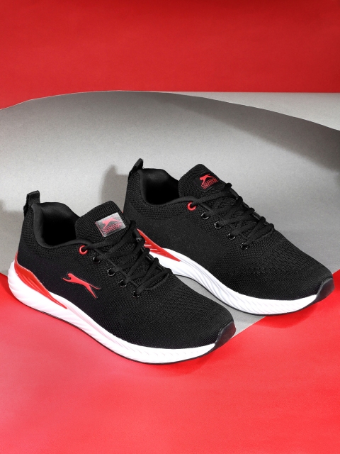 

Slazenger Men Black Woven Design Running Shoes