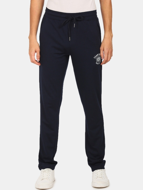 

U.S. Polo Assn. Men Navy Blue Solid Straight-Fit Track Pants