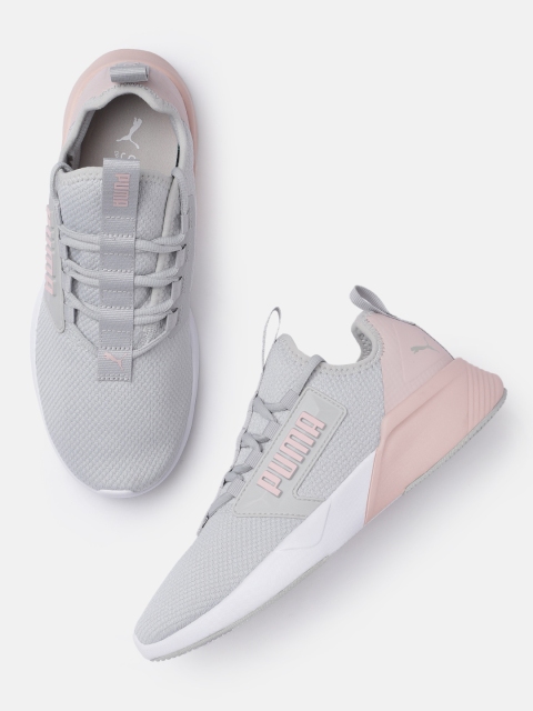 

Puma Women Grey and Pink Retaliate Mesh SoftFoam Running Shoes
