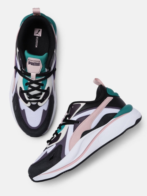 

Puma Women White & Black x RS-Curve Bright Leather Sneakers