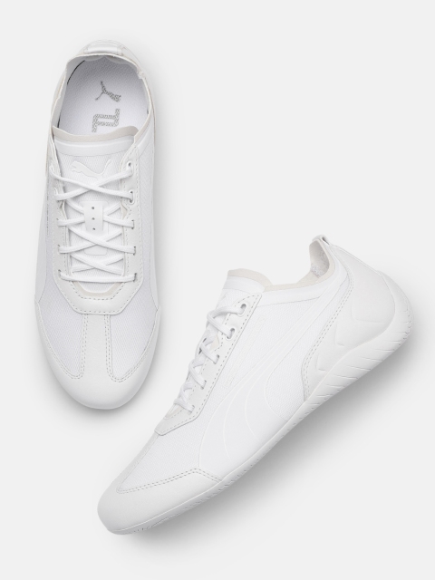 

PUMA Motorsport Men White Solid Porsche Design Speedcat X Leather Sneakers