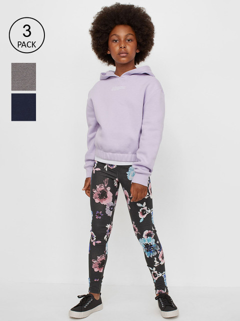 

H&M Girls Pack of 3 Leggings, Black