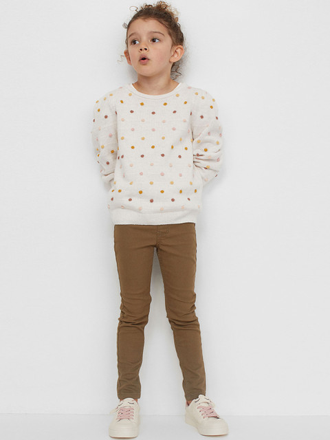 

H&M Girls Brown Solid Jeggings