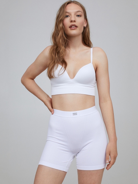 

H&M Woman White Seamless bikers