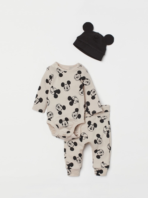 

H&M Girls Beige 3-piece jersey set