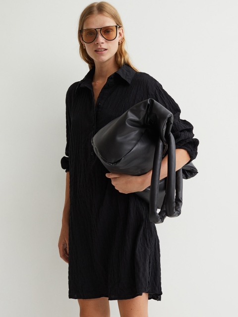 

H&M Women Black Shirt Dress