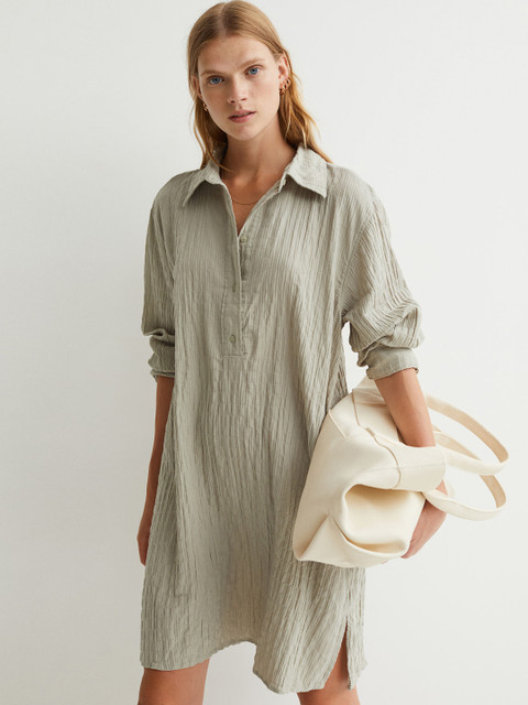 

H&M Women Green Shirt dress
