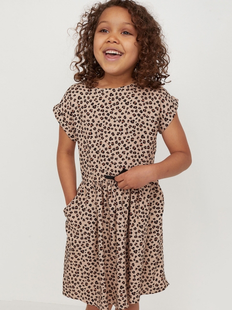 

H&M Girls Beige Patterned dress