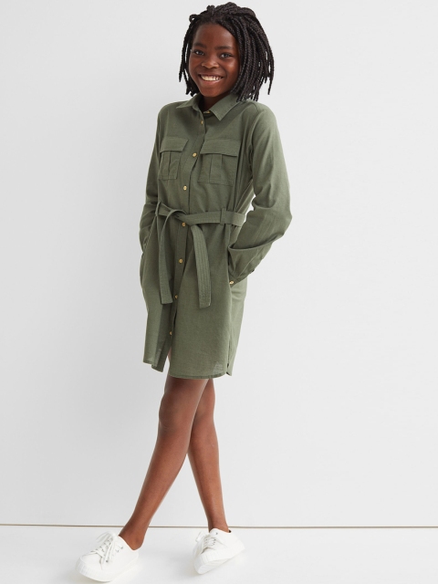 

H&M Girls Green Shirt Dress