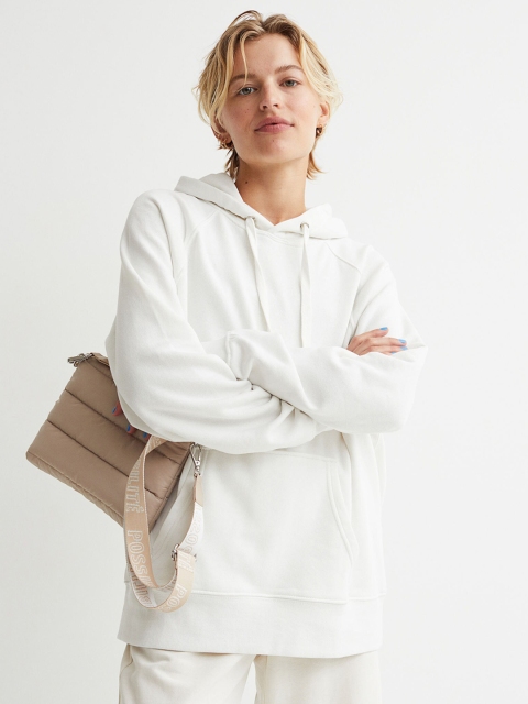 

H&M Women White Oversized Hoodie