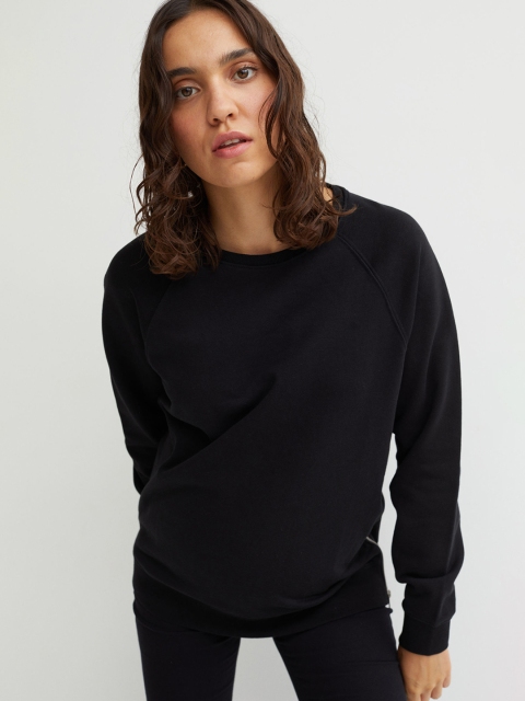 

H&M Black MAMA Zip-Detail Sweatshirt