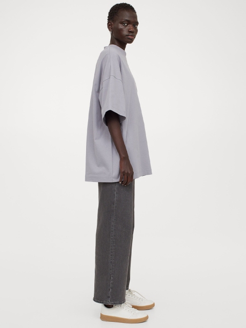 

H&M Women Grey Oversized T-shirt