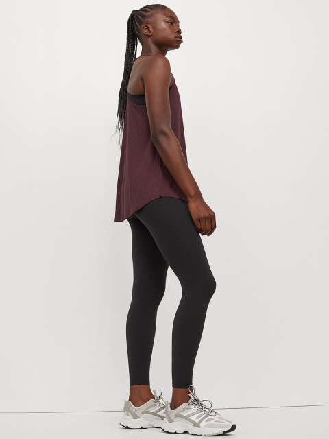 

H&M Women Purple Solid Sports Vest Top