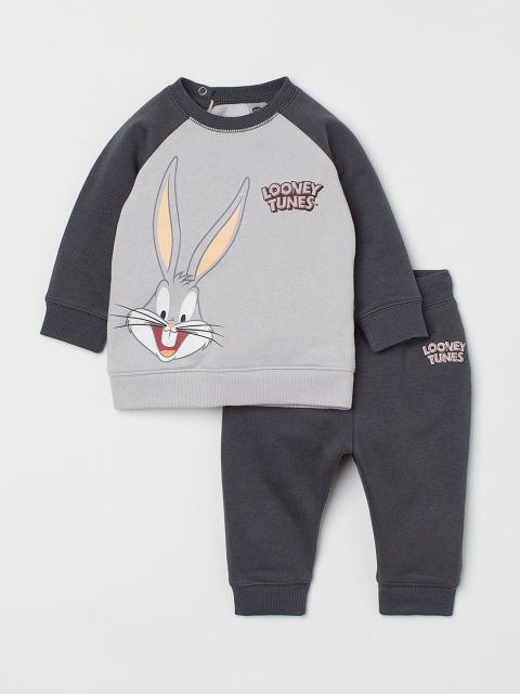 

H&M Boys 2-Piece Printed Set, Grey