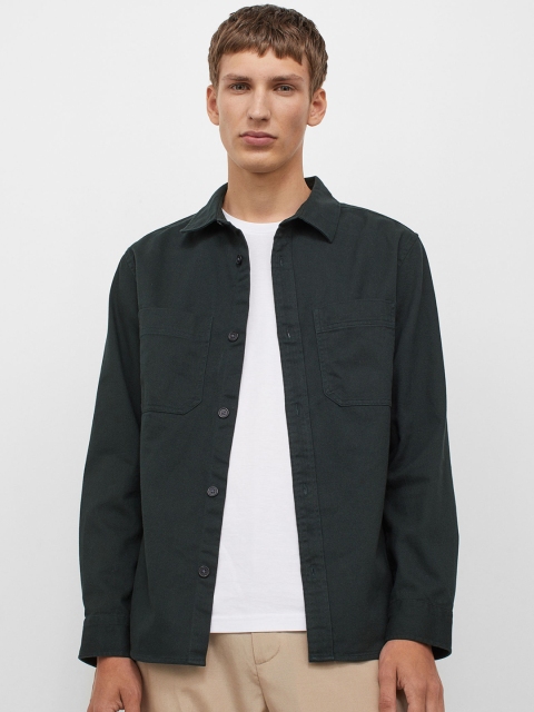 

H&M Men Dark Green Regular Fit Shirt jacket