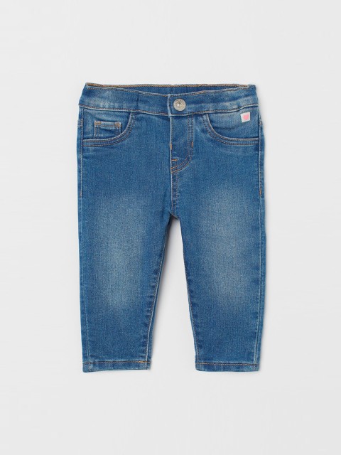 

H&M Girls Blue Solid Relaxed Fit Mid Rise Jeans