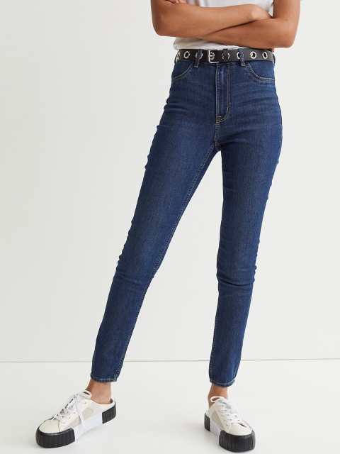 

H&M Women Blue Solid Super Skinny High Jeans