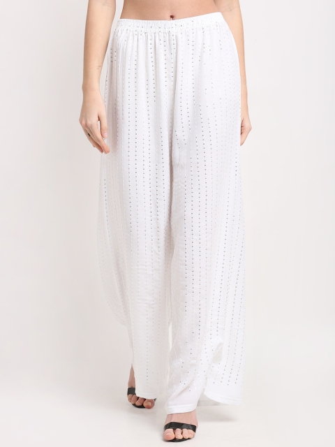 

NEUDIS Women White Ethnic Palazzos