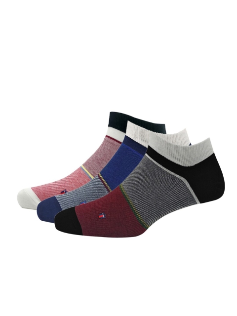 

Louis Philippe Pack-3 Men Patterned Ankle-Length Socks, Black