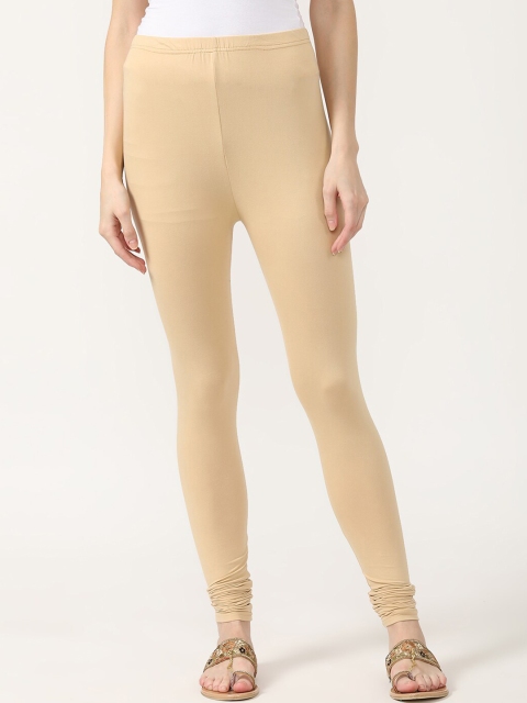 

V2 Value & Variety Women Beige Solid Churidar-Length Leggings