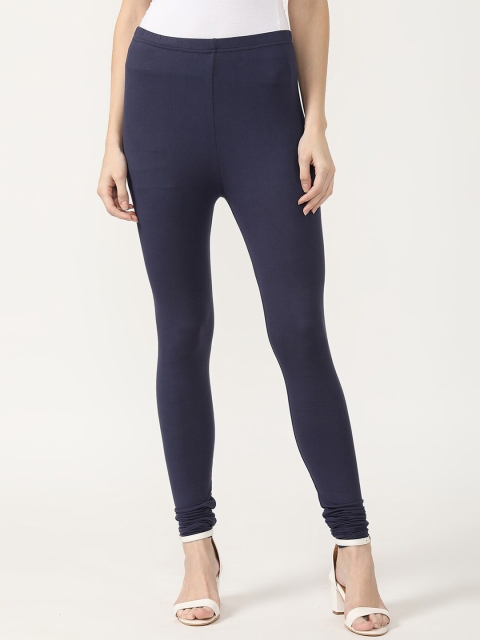 

V2 Value & Variety Women Navy Blue Solid Churidar-Length Leggings