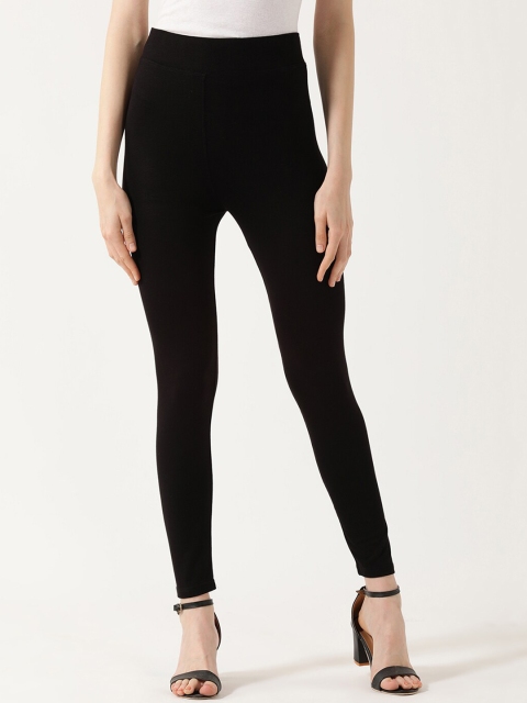 

V2 Value & Variety Women Black Solid Cotton Ankle-Length Leggings
