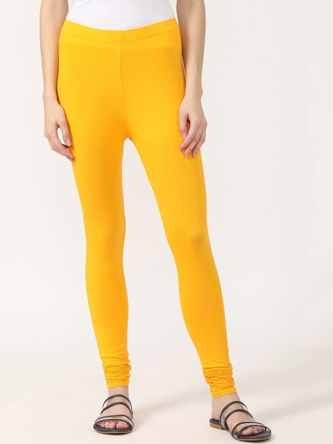 

V2 Value & Variety Women Yellow Cotton Leggings