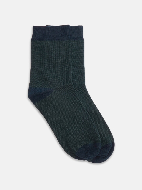 

RICHARD PARKER by Pantaloons Men Green & Navy Blue Solid Above Ankle-Length Socks