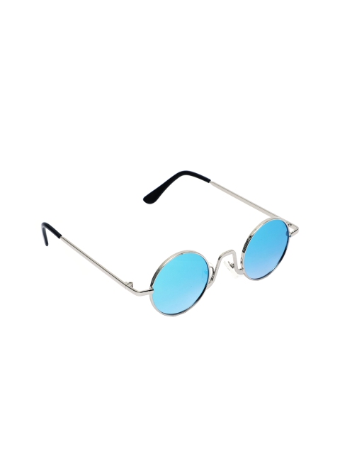 

Floyd Unisex Blue Lens & Silver-Toned Round Sunglasses with UV Protected Lens