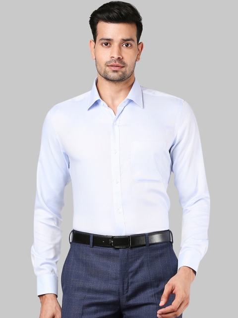 

Raymond Men Blue Solid Formal Shirt