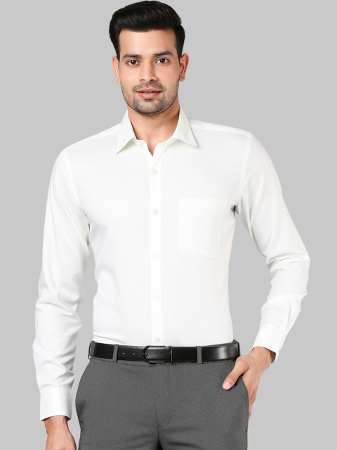 

Raymond Men Light Green Casual Shirt