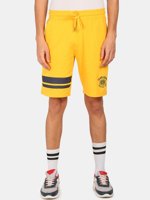 

U S Polo Assn Men Yellow Regular Shorts