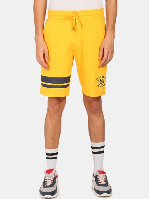 

U S Polo Assn Men Yellow Regular Shorts