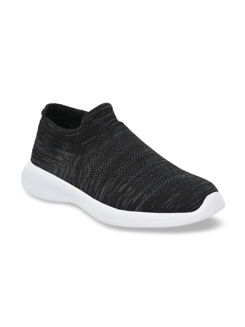 

Ferraiolo Men Black Woven Design Slip-On Sneakers