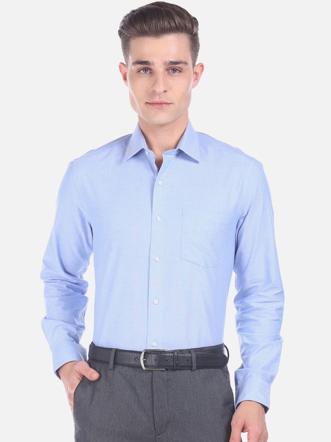 

Arrow Men Blue Slim Fit Spread Collar Solid Formal Shirt