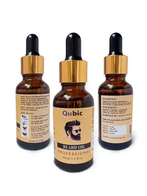 

QUBIC Mens Qubic Beard Oil 30ml, Black