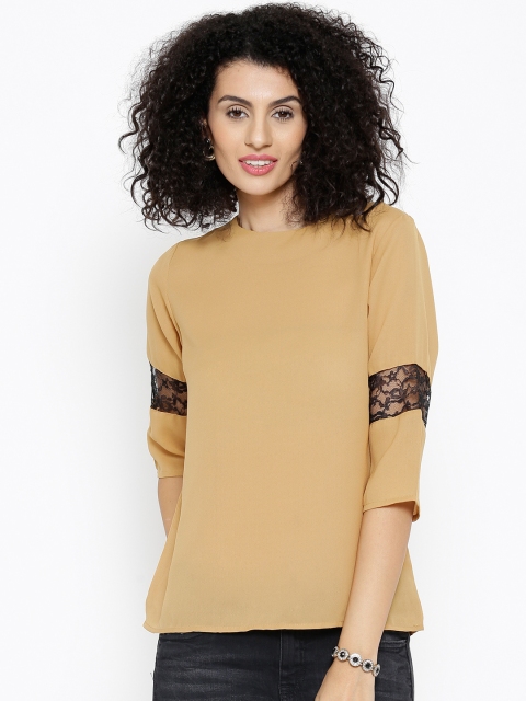 

SASSAFRAS Women Beige Solid Top