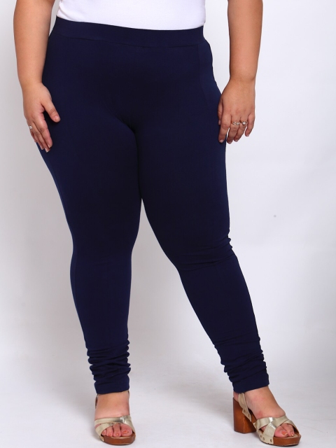 

MELON Women Navy Blue Solid Cotton Leggings
