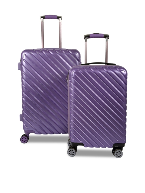 

Polo Class Set Of 2 Purple Textured Polo Class Hard-Sided Trolley Suitcases